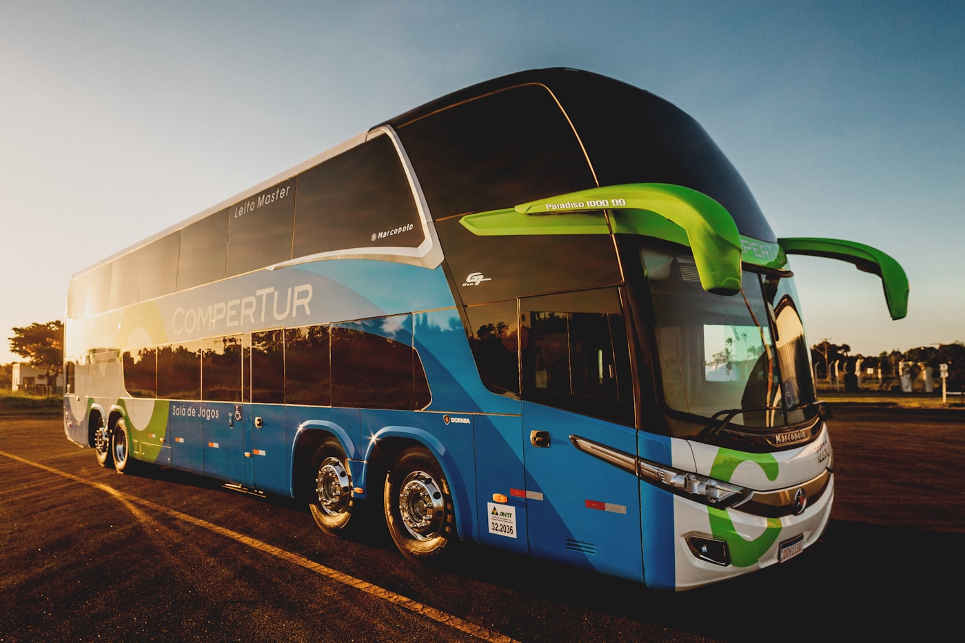 Highway with trucks